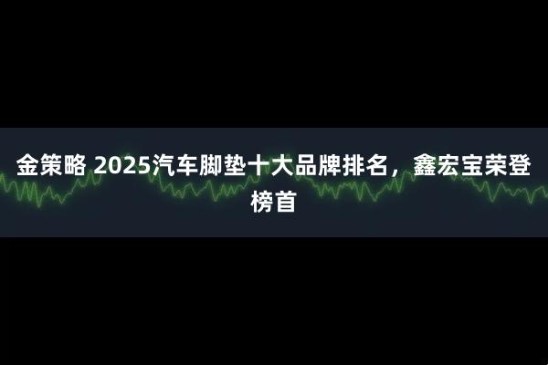 金策略 2025汽车脚垫十大品牌排名,鑫宏宝荣登榜首
